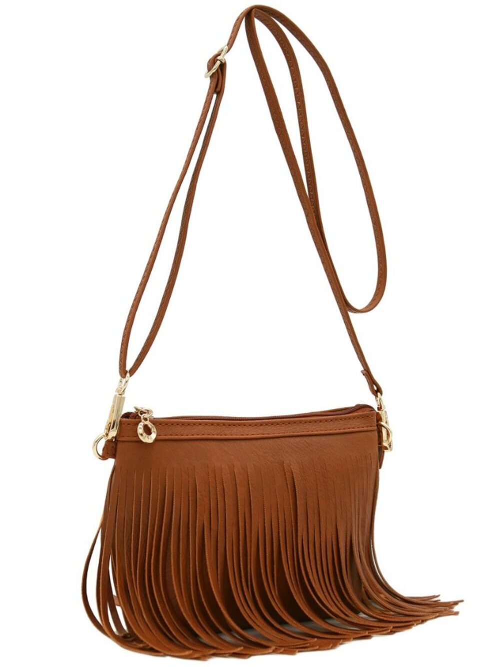 Small Fringe Crossbody Bag with Wrist Strap